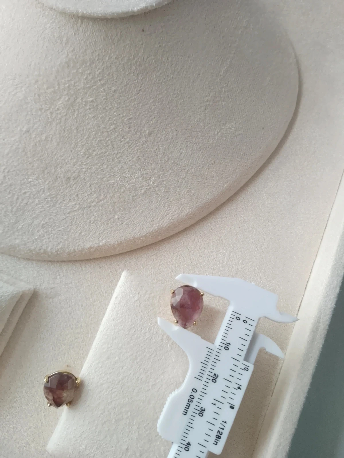 Boucles d'oreilles bohèmes pierres améthyste naturelles – photo 3